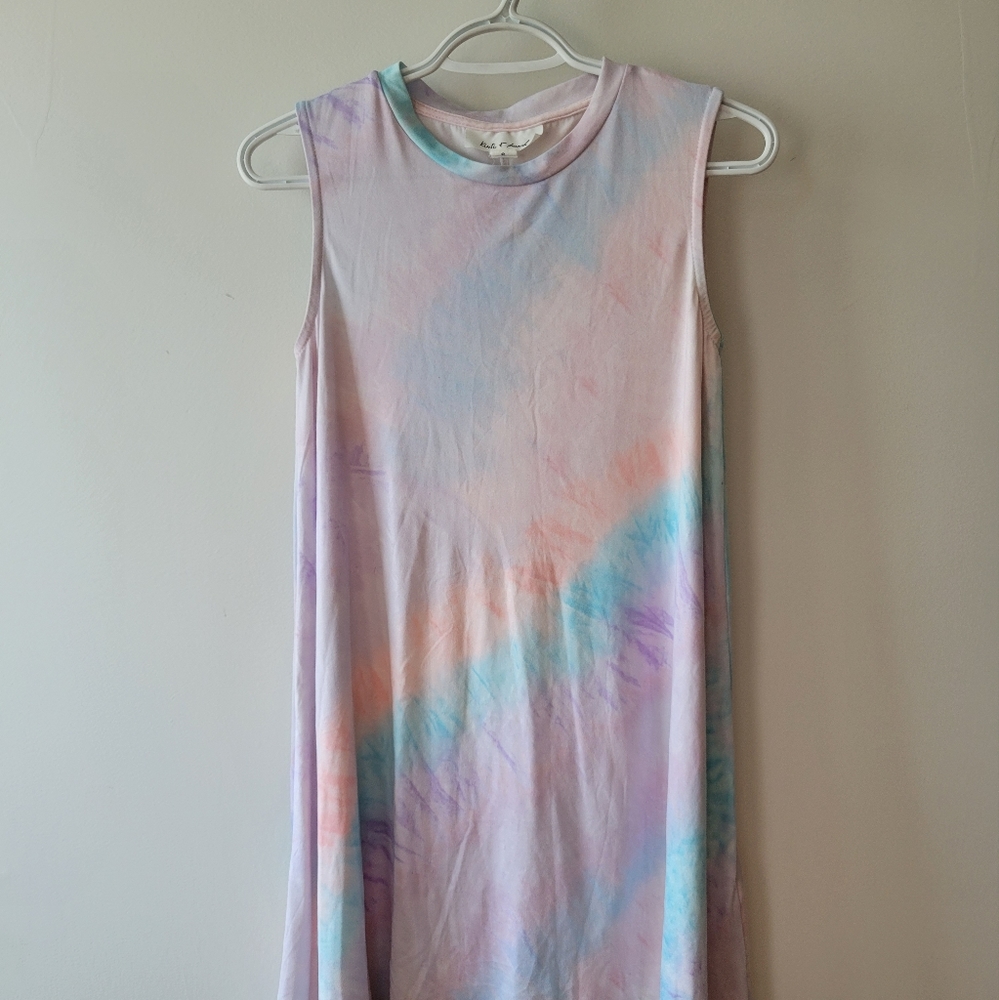Tie dye swing t shirt dress jersey material small